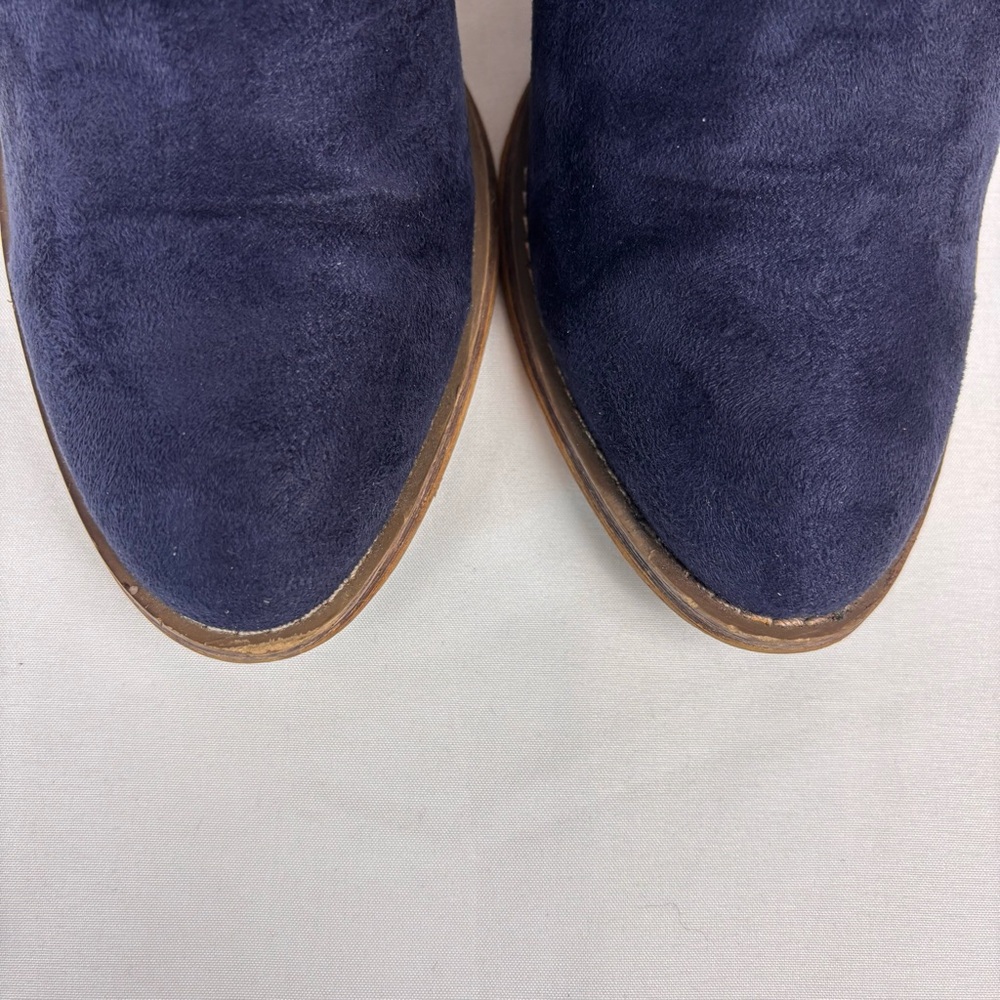 Xti Territory Ankle Boots Suede Chunky Western Casual Booties Blue Sz 36/5.5 - Picture 6 of 15